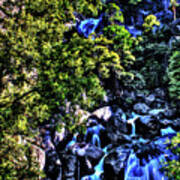 Cathedral Creek Cascade On Tioga Pass Road Art Print