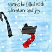 Cats May Your Christmas Always Be An Adventure Art Print