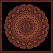 Celtic Doily Orange Tile Art Print