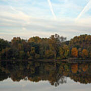 Centennial Lake Autumn - Thanksgiving Reflection Art Print