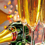 Champagne Wishes Art Print