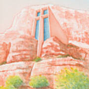 Chapel In The Rock Art Print
