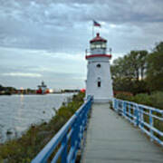 Cheboygan Crib Lighthouse Lake Huron, Lower Peninsula Mi Art Print