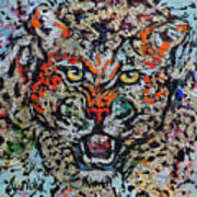Cheetah Attack Art Print