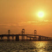 Chesapeake Bay Bridge Sunset I Art Print