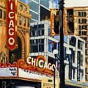 Chicago - The Chicago Theater Art Print