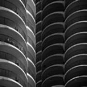 Chicago Abstract Black And White Art Print