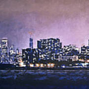 Chicago Skyline From Evanston Art Print