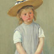 Child In A Straw Hat By Mary Cassatt 1886 Art Print