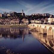 Chinon Town And Chateau Art Print