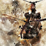 Chinook Casevac Painting Art Print