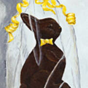 Chocolate Easter Bunny Art Print