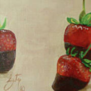 Chocolate Strawberries Art Print