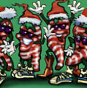 Christmas Candy Peppers Gang Art Print
