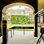 Christ's College Closed For Exam Time. Cambridge. Art Print