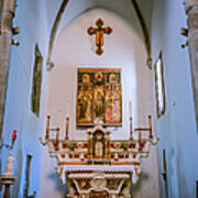 Church In Manarola Cinque Terre Italy Art Print