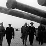 Churchill Aboard The Hms Prince Of Wales, 1941 Art Print
