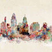Cincinnati City Skyline Art Print