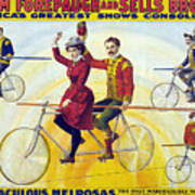 Circus, Bicyclists, C1900. Art Print