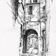 Citta Di Castello Dip Pen Sketch Art Print