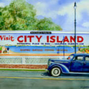 City Island Billboard Art Print