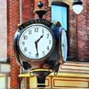 City Of Scranton - Street Clock - Brick Art Print