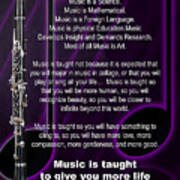 Clarinet Why Music Picture Or Poster  4817.02 Art Print