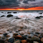 Clearing Storm At Montauk Point Art Print