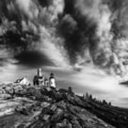 Clouds Over Pemaquid Lighthouse Art Print