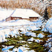 Clubhouse In Winter Art Print