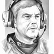 Coach Kirk Ferentz Art Print