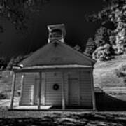Coleman Valley Schoolhouse Road Infrared Black And White #1 Art Print
