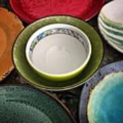 Colorful Bowls #photography Art Print