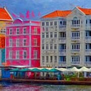 Colorful Buildings In Curacao Art Print