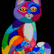 Colorful Cats And Kittens Art Print