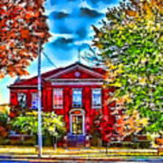 Colorful Harrison Courthouse Art Print
