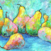 Colorful Pears Art Print