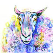 Colorful Sheep Art Print