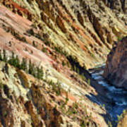 Colors Of Yellowstone Canyon Art Print