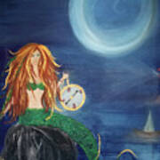 Compass Mermaid Art Print