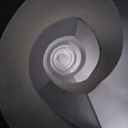 Concrete Abstract Spiral Staircase Art Print