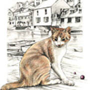 Cornish Cat Art Print