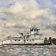 Corpus Christi Tugboat Art Print