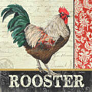 Country Rooster 1 Art Print
