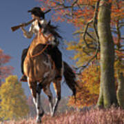 Cowgirl Autumn Art Print