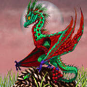 Cranberry Dragon Art Print