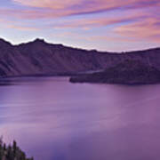 Crater Lake Sunset Art Print