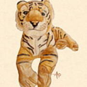 Cuddly Tiger Art Print