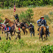 Custer And His Troops Fighting The Indians 1 Art Print