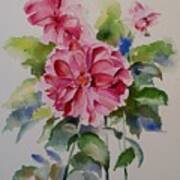 Dahlias Still Life Flowers Art Print